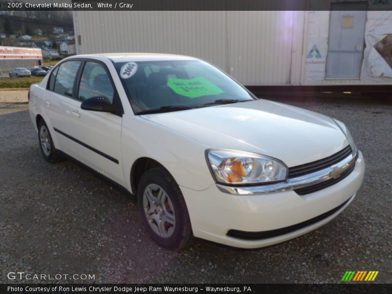 White / Gray 2005 Chevrolet Malibu Sedan