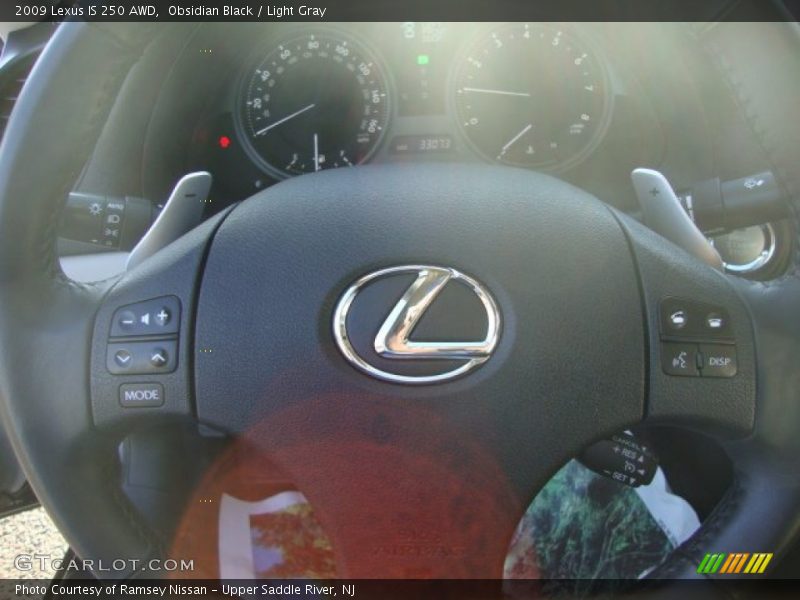 Obsidian Black / Light Gray 2009 Lexus IS 250 AWD