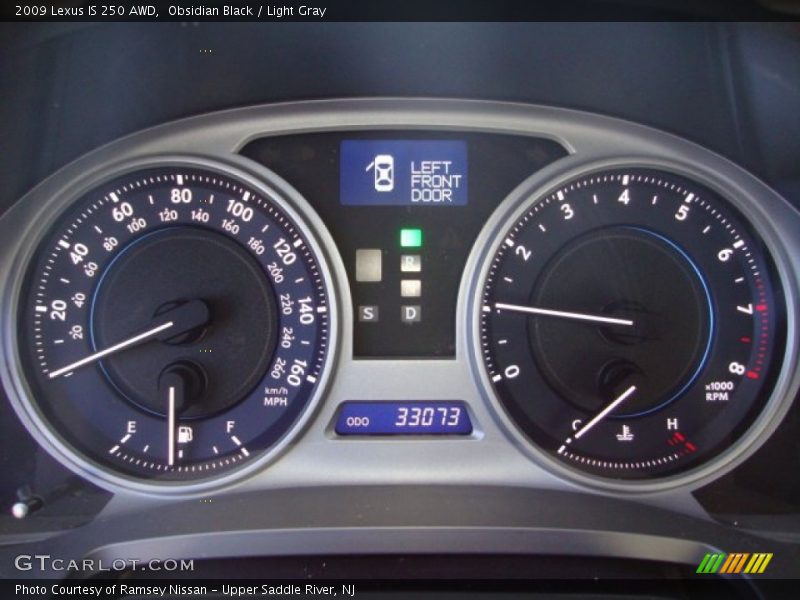 Obsidian Black / Light Gray 2009 Lexus IS 250 AWD