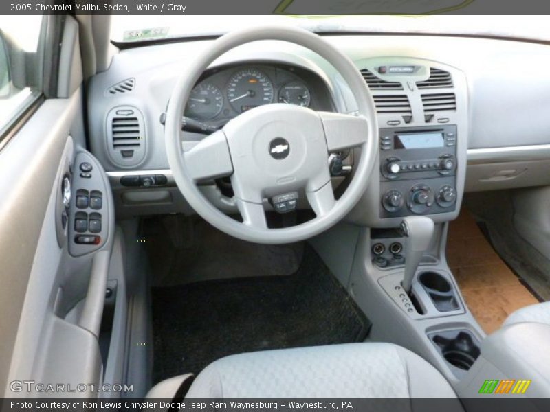 White / Gray 2005 Chevrolet Malibu Sedan