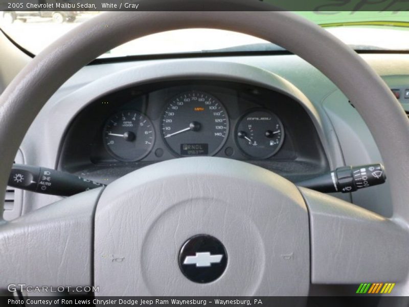 White / Gray 2005 Chevrolet Malibu Sedan