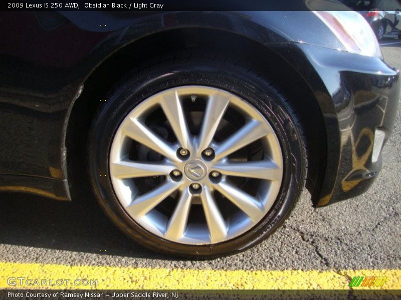 Obsidian Black / Light Gray 2009 Lexus IS 250 AWD