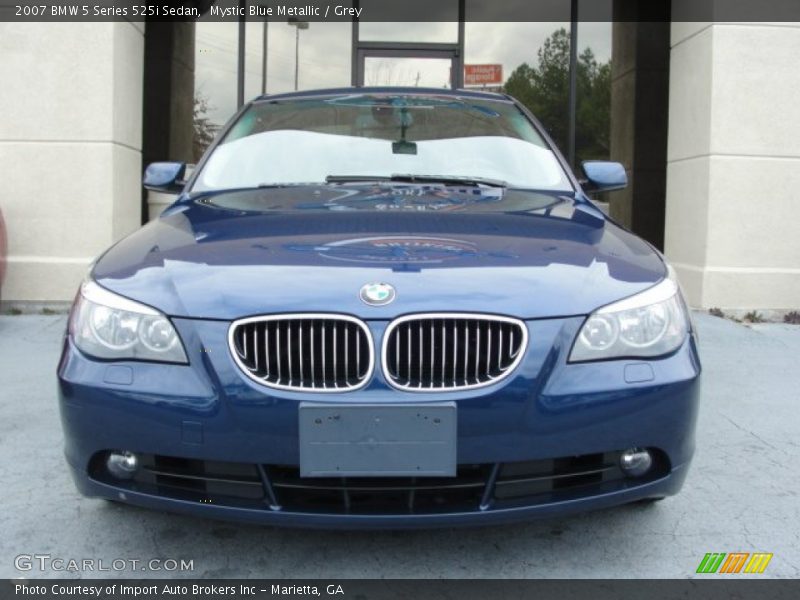 Mystic Blue Metallic / Grey 2007 BMW 5 Series 525i Sedan