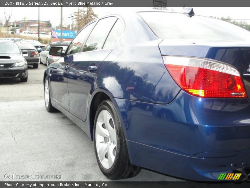Mystic Blue Metallic / Grey 2007 BMW 5 Series 525i Sedan