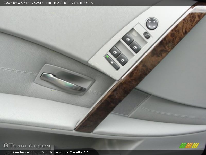 Mystic Blue Metallic / Grey 2007 BMW 5 Series 525i Sedan