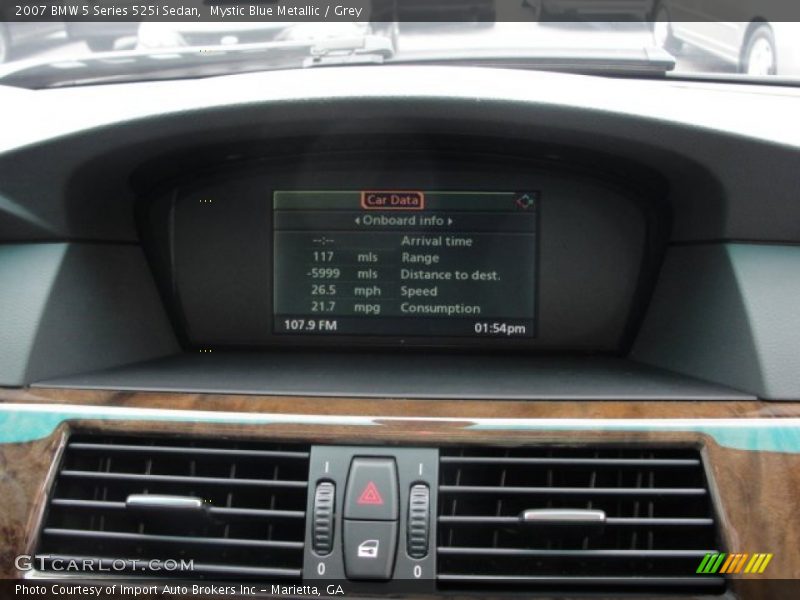 Mystic Blue Metallic / Grey 2007 BMW 5 Series 525i Sedan