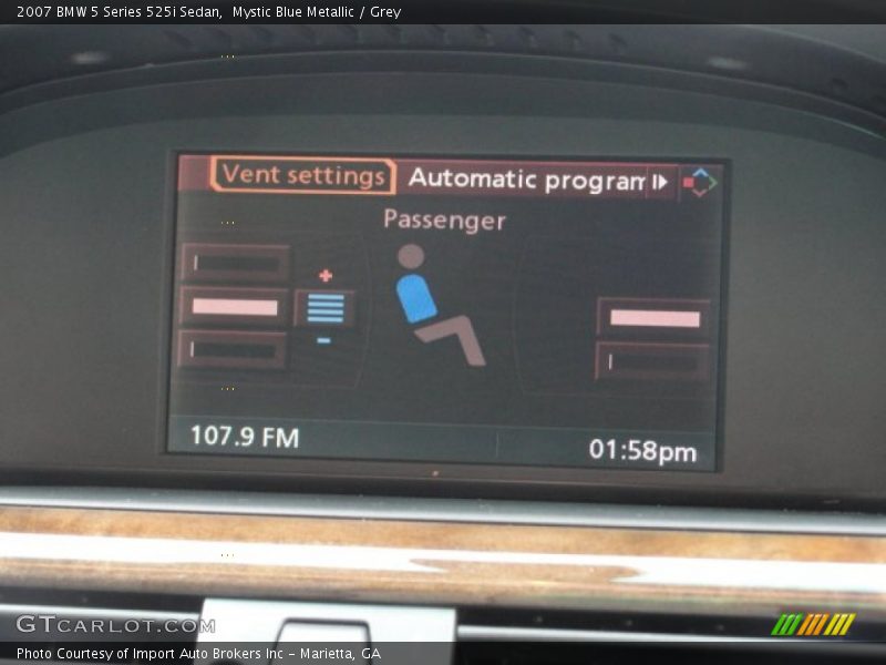 Mystic Blue Metallic / Grey 2007 BMW 5 Series 525i Sedan