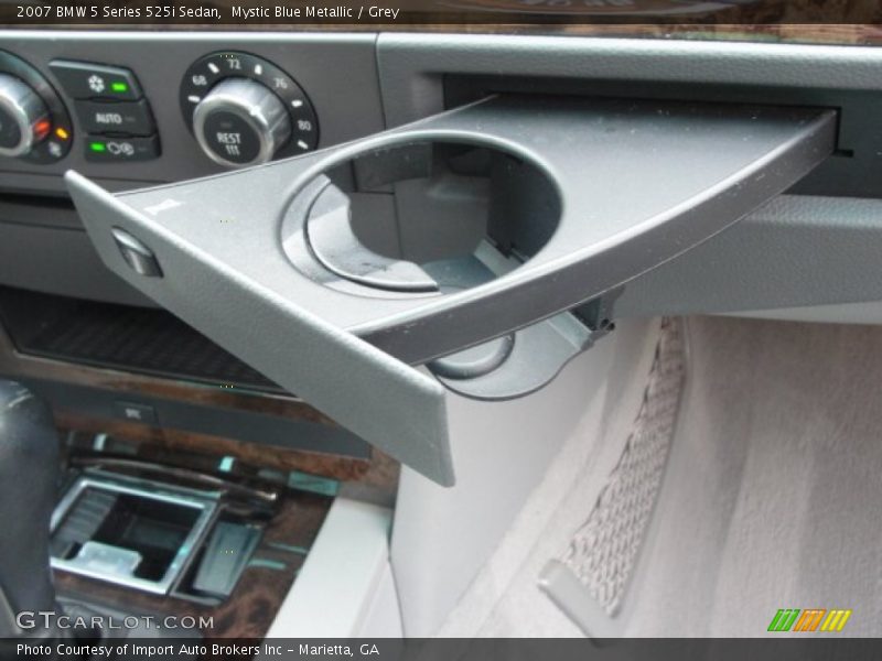 Mystic Blue Metallic / Grey 2007 BMW 5 Series 525i Sedan