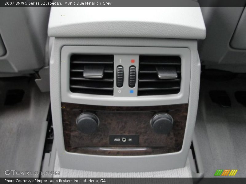 Mystic Blue Metallic / Grey 2007 BMW 5 Series 525i Sedan