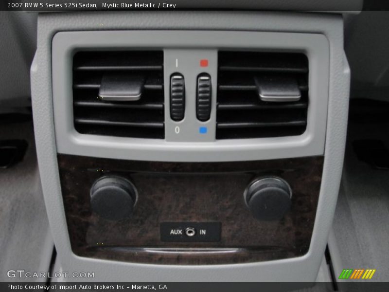 Mystic Blue Metallic / Grey 2007 BMW 5 Series 525i Sedan