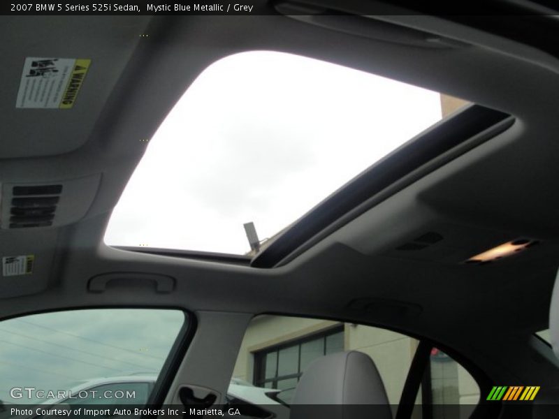 Mystic Blue Metallic / Grey 2007 BMW 5 Series 525i Sedan