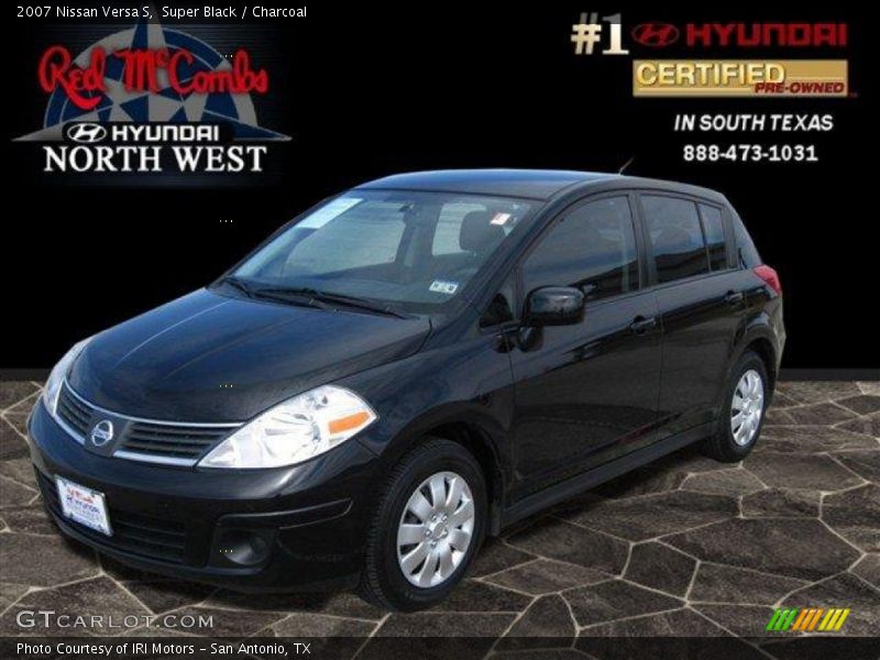 Super Black / Charcoal 2007 Nissan Versa S
