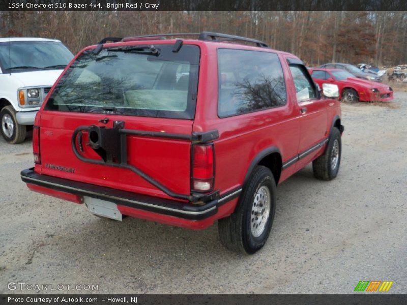 Bright Red / Gray 1994 Chevrolet S10 Blazer 4x4