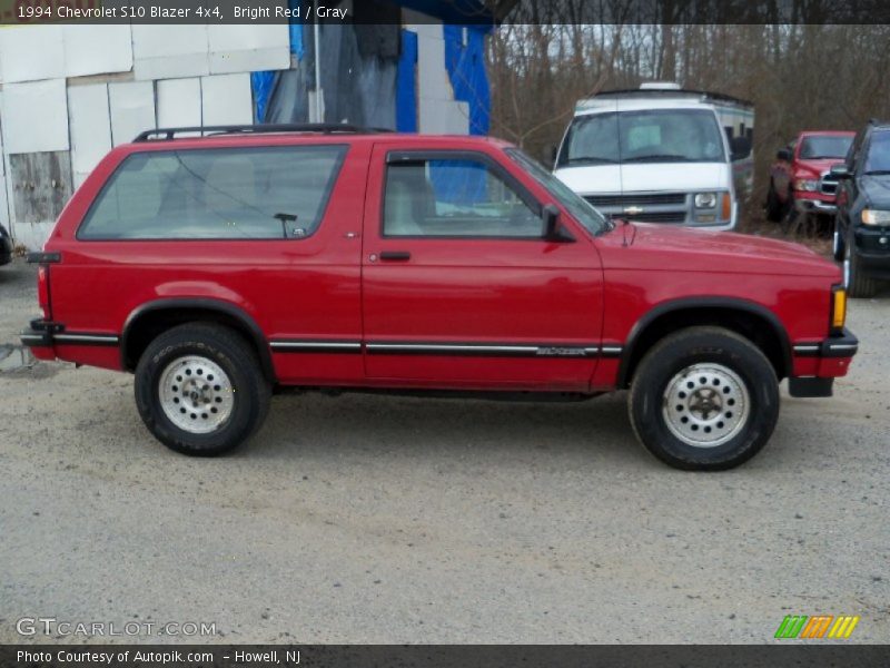 Bright Red / Gray 1994 Chevrolet S10 Blazer 4x4