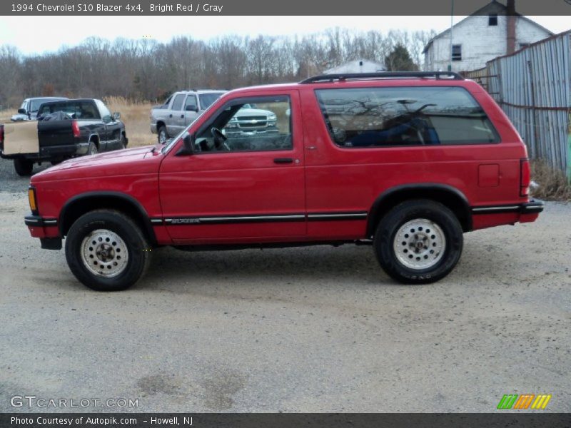 Bright Red / Gray 1994 Chevrolet S10 Blazer 4x4