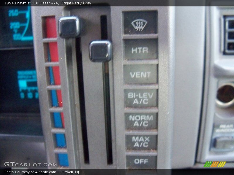 Controls of 1994 S10 Blazer 4x4