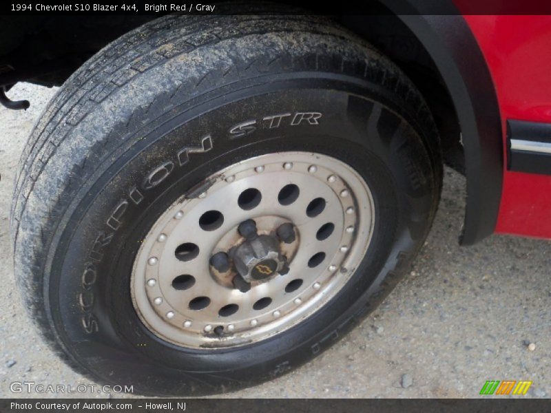 Bright Red / Gray 1994 Chevrolet S10 Blazer 4x4