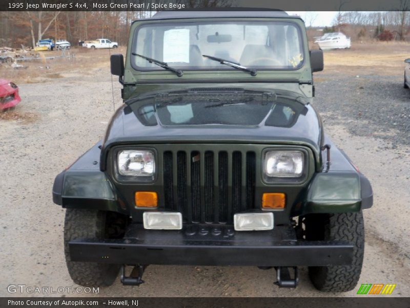 Moss Green Pearl / Spice Beige 1995 Jeep Wrangler S 4x4