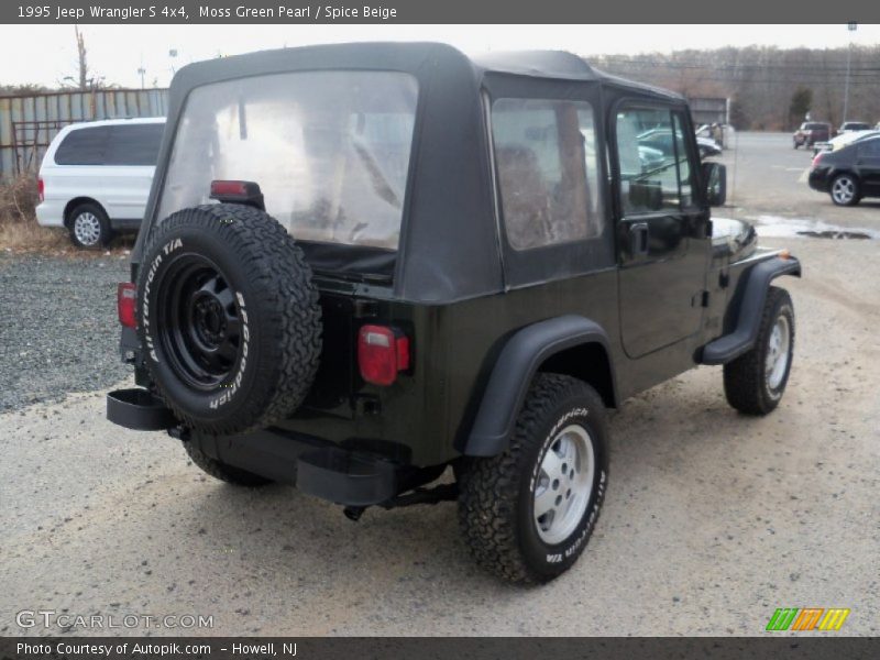 Moss Green Pearl / Spice Beige 1995 Jeep Wrangler S 4x4