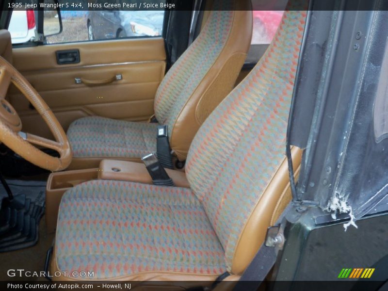 Moss Green Pearl / Spice Beige 1995 Jeep Wrangler S 4x4