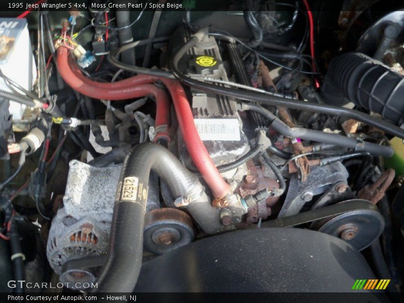 Moss Green Pearl / Spice Beige 1995 Jeep Wrangler S 4x4