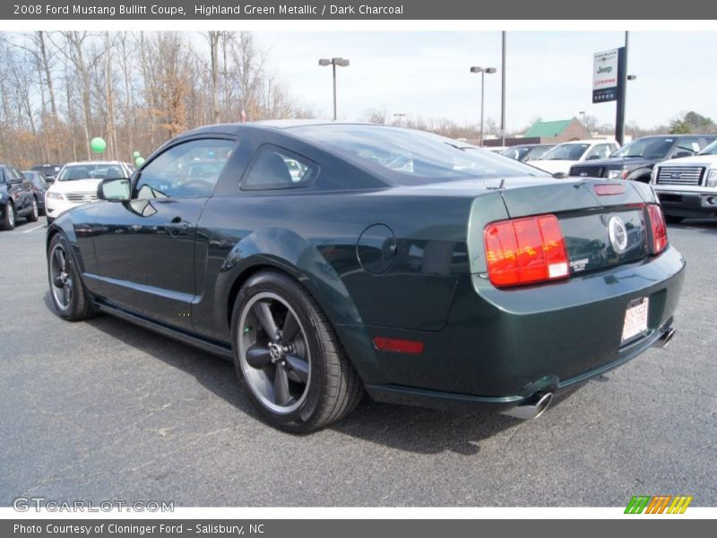 Highland Green Metallic / Dark Charcoal 2008 Ford Mustang Bullitt Coupe