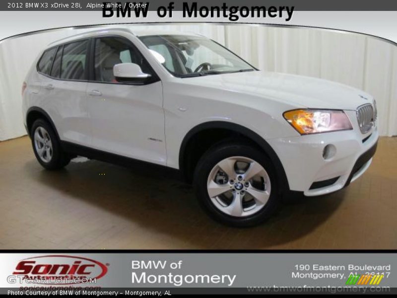 Alpine White / Oyster 2012 BMW X3 xDrive 28i