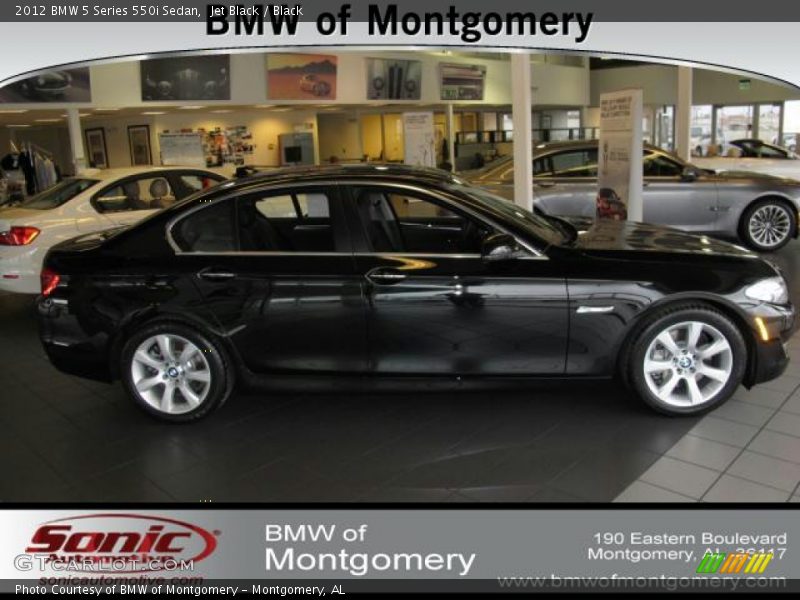 Jet Black / Black 2012 BMW 5 Series 550i Sedan