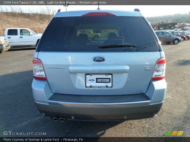 Light Ice Blue Metallic / Medium Light Stone 2008 Ford Taurus X SEL AWD