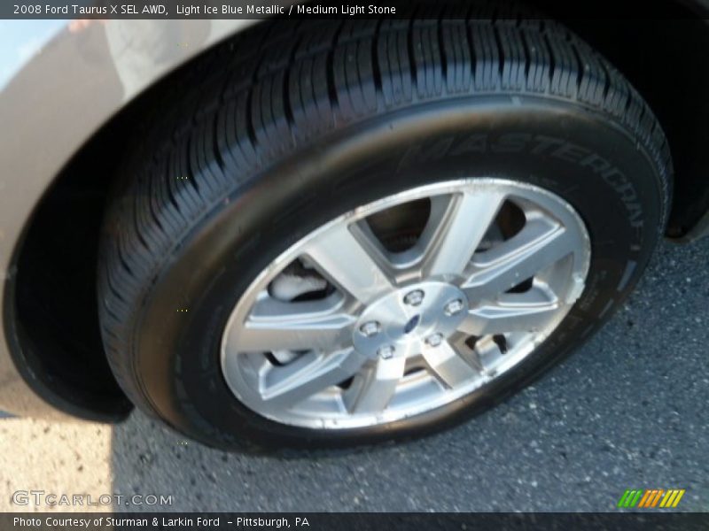 Light Ice Blue Metallic / Medium Light Stone 2008 Ford Taurus X SEL AWD