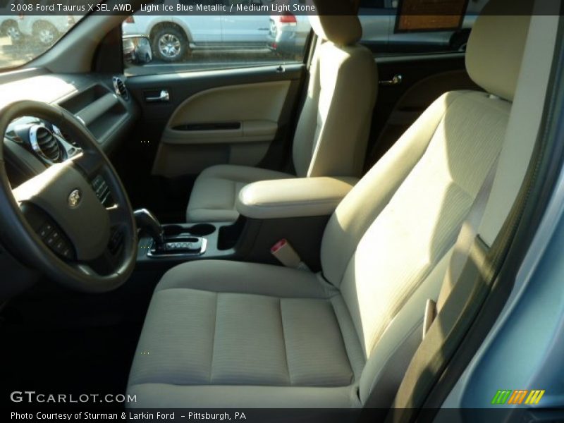 Light Ice Blue Metallic / Medium Light Stone 2008 Ford Taurus X SEL AWD