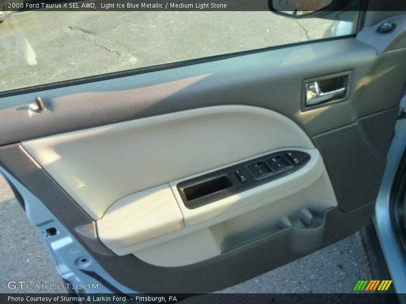 Light Ice Blue Metallic / Medium Light Stone 2008 Ford Taurus X SEL AWD