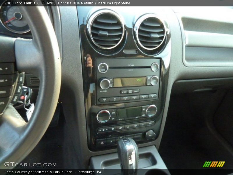Light Ice Blue Metallic / Medium Light Stone 2008 Ford Taurus X SEL AWD