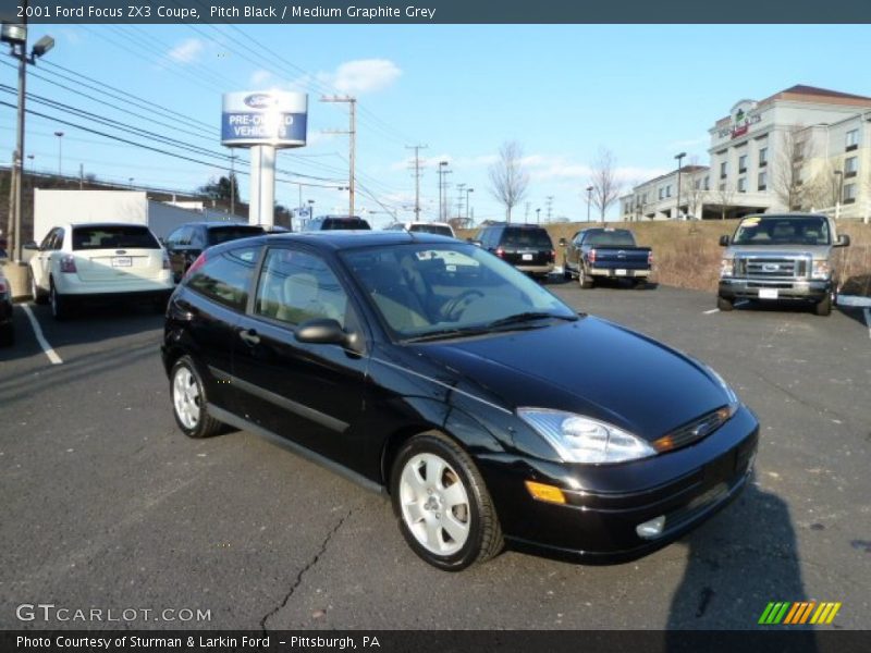 Pitch Black / Medium Graphite Grey 2001 Ford Focus ZX3 Coupe