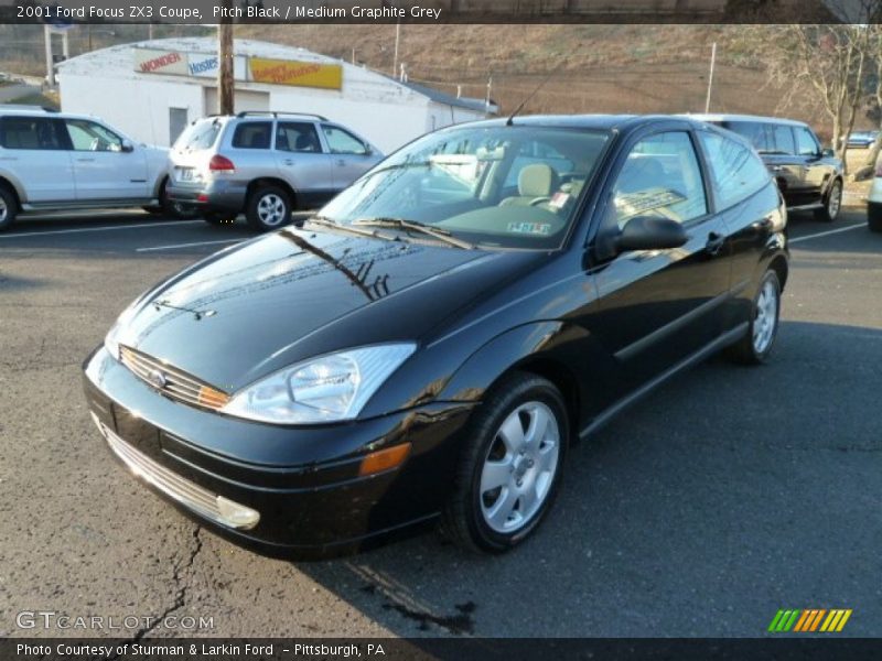 Pitch Black / Medium Graphite Grey 2001 Ford Focus ZX3 Coupe