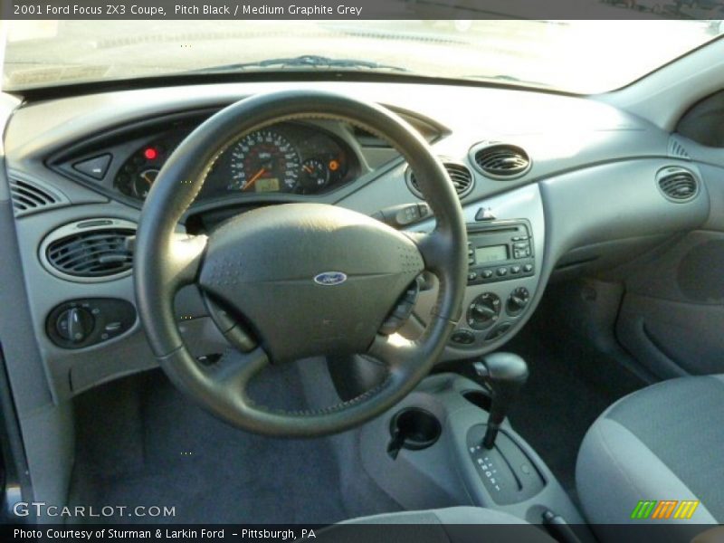 Pitch Black / Medium Graphite Grey 2001 Ford Focus ZX3 Coupe