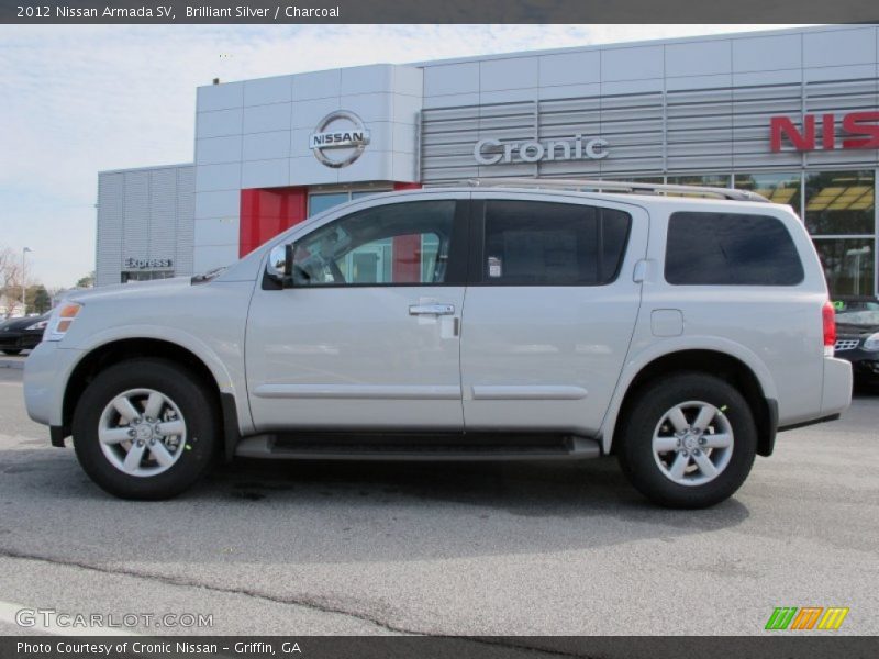 Brilliant Silver / Charcoal 2012 Nissan Armada SV