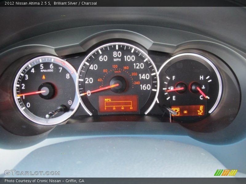 Brilliant Silver / Charcoal 2012 Nissan Altima 2.5 S