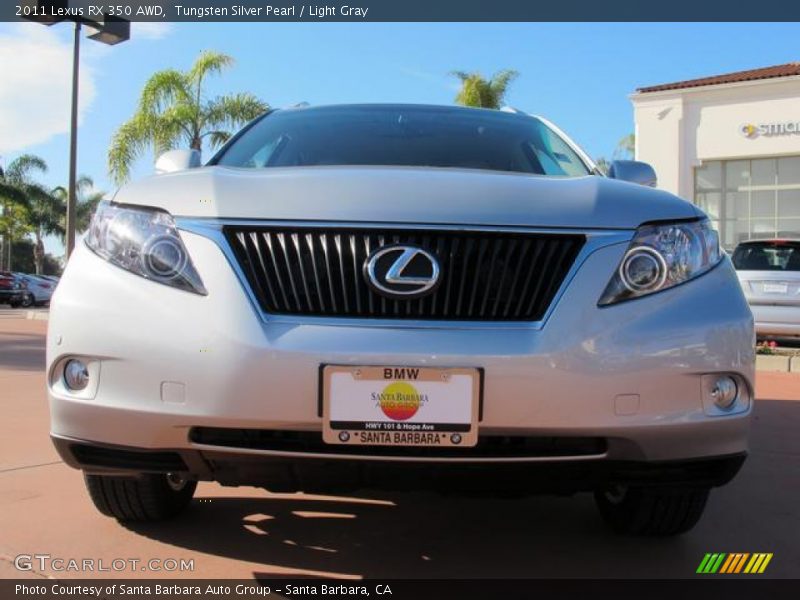 Tungsten Silver Pearl / Light Gray 2011 Lexus RX 350 AWD