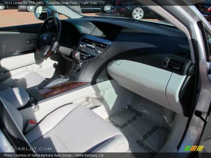 Tungsten Silver Pearl / Light Gray 2011 Lexus RX 350 AWD