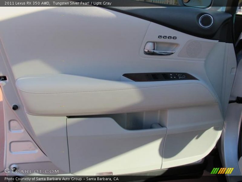 Tungsten Silver Pearl / Light Gray 2011 Lexus RX 350 AWD