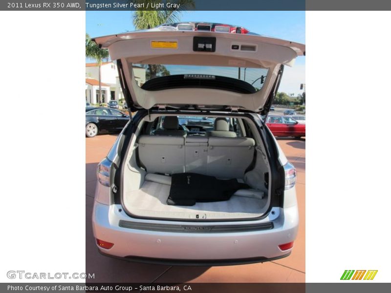 Tungsten Silver Pearl / Light Gray 2011 Lexus RX 350 AWD