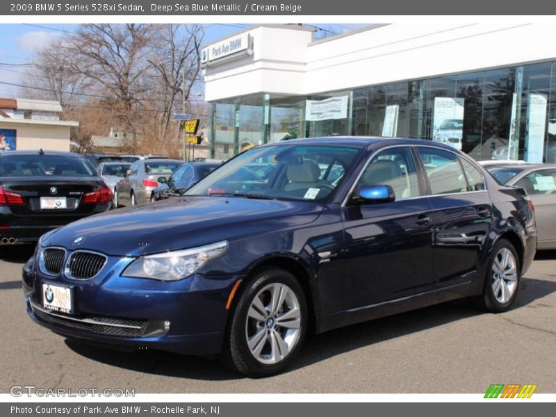 Deep Sea Blue Metallic / Cream Beige 2009 BMW 5 Series 528xi Sedan