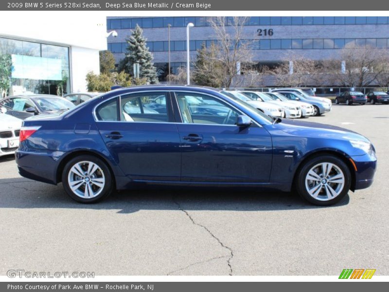 Deep Sea Blue Metallic / Cream Beige 2009 BMW 5 Series 528xi Sedan