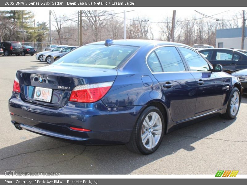 Deep Sea Blue Metallic / Cream Beige 2009 BMW 5 Series 528xi Sedan