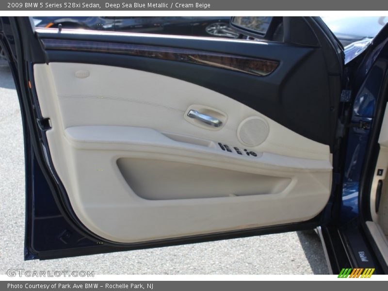Deep Sea Blue Metallic / Cream Beige 2009 BMW 5 Series 528xi Sedan