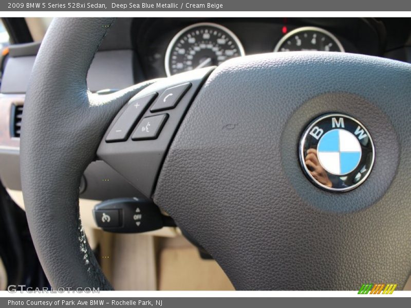 Deep Sea Blue Metallic / Cream Beige 2009 BMW 5 Series 528xi Sedan