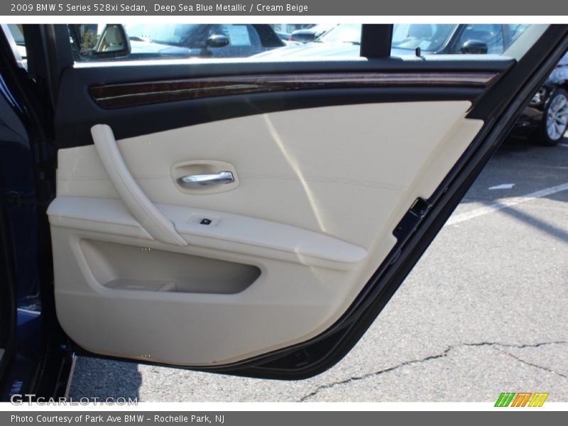 Deep Sea Blue Metallic / Cream Beige 2009 BMW 5 Series 528xi Sedan