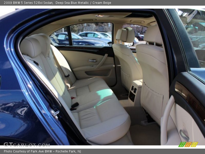 Deep Sea Blue Metallic / Cream Beige 2009 BMW 5 Series 528xi Sedan