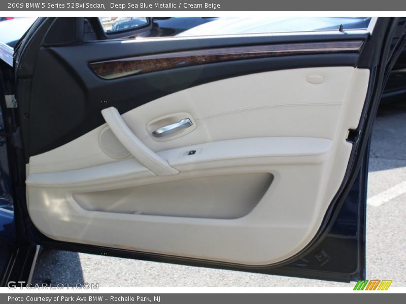 Deep Sea Blue Metallic / Cream Beige 2009 BMW 5 Series 528xi Sedan